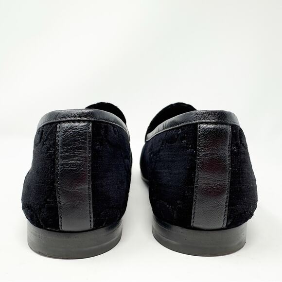 Gucci Jordaan GG Horsebit Velvet Loafers Flats - Picture 5 of 13